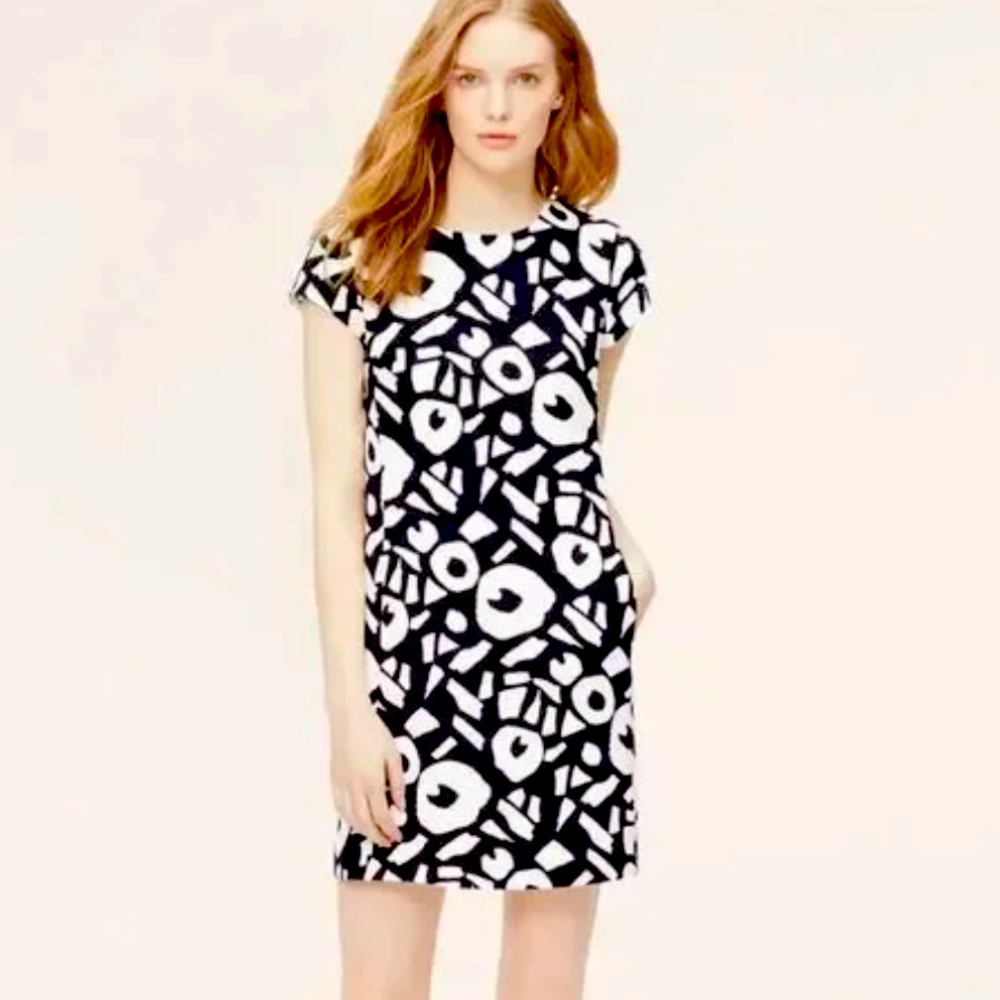 Loft Black & White Print Dress